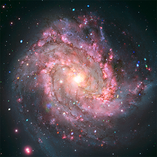 Galaxy M83 in X-ray and Optical Light.